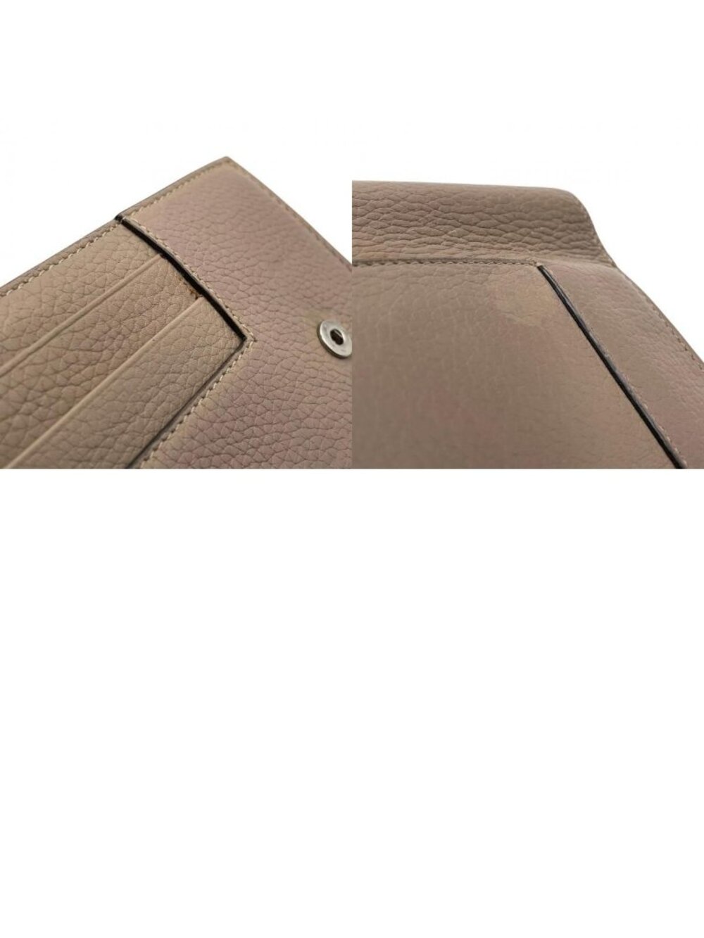 Celine Wallet Flap Leather Beige Gold Classic Vintage Retro Daily Outing - Picture 10 of 10